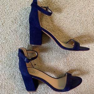 Imperial Blue Vince Camuto strap wedge heel